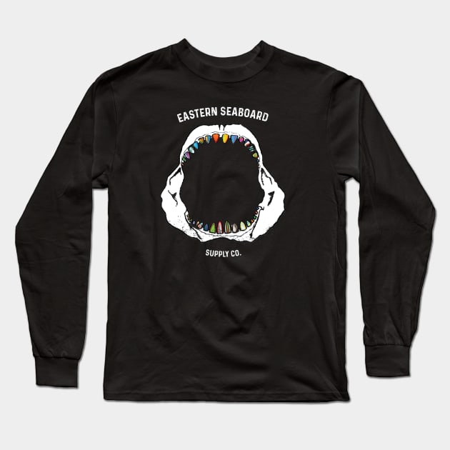 Shark Jaw (Color) Long Sleeve T-Shirt by gianettin